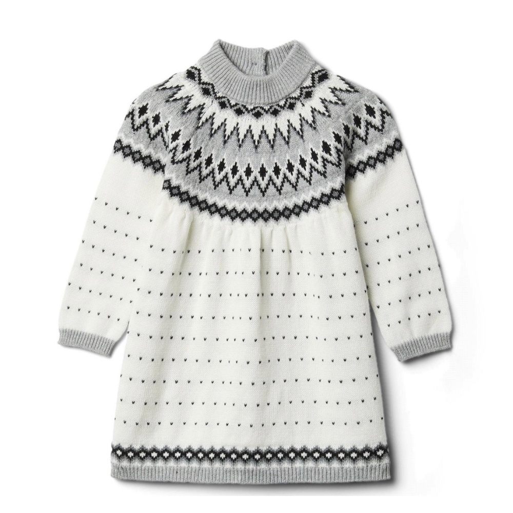 Janie and Jack Baby Fair Isle Sweater Dress 12-18 Months